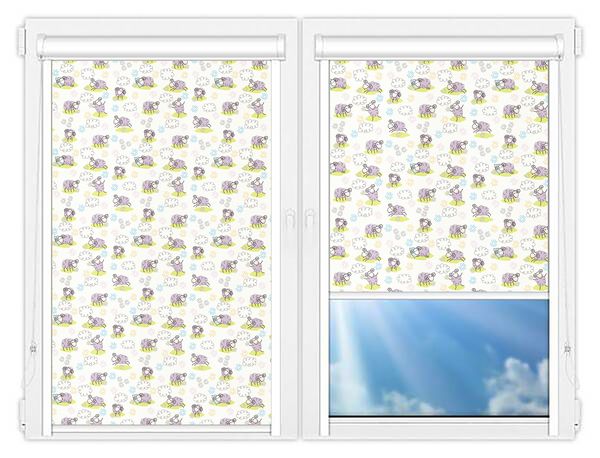Кассетные рулонные шторы UNI Овечки цена. Купить в «Мастерская Жалюзи»