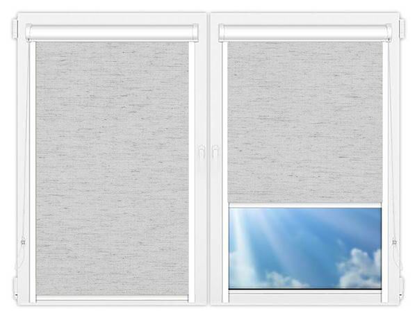 Кассетные рулонные шторы UNI Респект-БО-лен-серый цена. Купить в «Мастерская Жалюзи»