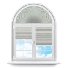 Плиссе арочные (шторы, жалюзи) скио перл св бежевый