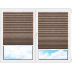 Плиссе (шторы, жалюзи) краш перл коричневый