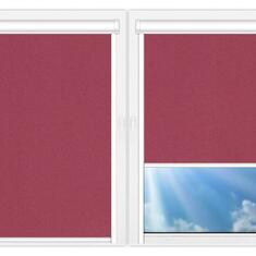 Кассетные рулонные шторы UNI Металлик-бордовый